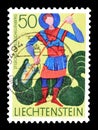 Postage stamp printed by Liechtenstein