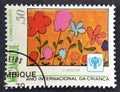 Cancelled postage stamp printed by Mozambique