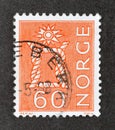 Cancelled postage stamp printed by Norway, that shows Knut, Local Motives Royalty Free Stock Photo