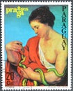 Cancelled postage stamp printed by Paraguay