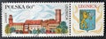 Cancelled Postage stamp printed by Poland, that shows Castle Legnica Royalty Free Stock Photo