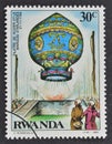 Cancelled postage stamp printed by Rwanda