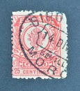 Cancelled postage stamp printed by Spain