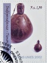 Cancelled postage stamp printed by United Nations, that shows Traditional art, Independency East-Timor,