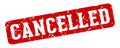 cancelled rectangular sign. cancelled stamp Royalty Free Stock Photo