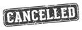 cancelled rectangular sign. cancelled stamp Royalty Free Stock Photo