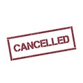 Cancelled rectangular stamp. Royalty Free Stock Photo
