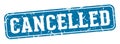 cancelled rectangular sign. cancelled stamp Royalty Free Stock Photo