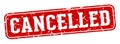cancelled rectangular sign. cancelled stamp Royalty Free Stock Photo