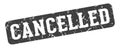 cancelled rectangular sign. cancelled stamp Royalty Free Stock Photo