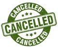 cancelled stamp. cancelled label. round grunge sign