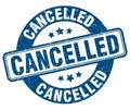 cancelled stamp. cancelled label. round grunge sign