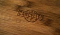 Cancelled and annulment stamp and stamping