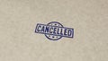Cancelled stamp and stamping animation