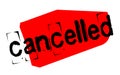 Cancelled sticker stamp