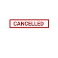 CANCELLED TEXT SIGN