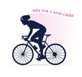 Cancer awareness cycling race or competition. ride for a good cause and charity