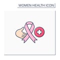Cancer care color icon