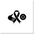 Cancer care glyph icon