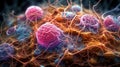 Cancer Cell Biology, How Mutations Alter Cell Behavior and Pave the Way for Cancer, Generative AI Royalty Free Stock Photo