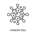 Cancer cell line icon vector malignant cancer disease Royalty Free Stock Photo