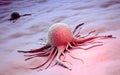 Cancer cell scientific illustration Royalty Free Stock Photo