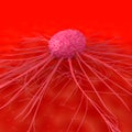 Cancer Cell On Tissue Illustration Royalty Free Stock Photo