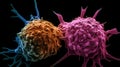 cancer cells on black background Royalty Free Stock Photo