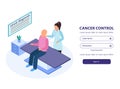 Cancer Control Isometric Background