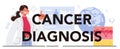 Cancer diagnosis typographic header. Oncology disease modern research