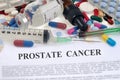 Prostate cancer concept with drugs