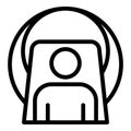 Cancer examination icon, outline style