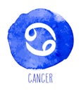 Cancer hand drawn Zodiac sign Royalty Free Stock Photo