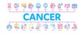 Cancer Human Disease Minimal Infographic Banner Vector