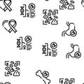 Cancer Human Disease Seamless Pattern Vector