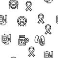 Cancer Human Disease Seamless Pattern Vector