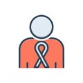 Color illustration icon for Cancer, disease and sickness Royalty Free Stock Photo