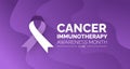 Cancer Immunotherapy Awareness Month background or banner design template