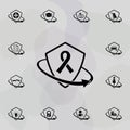 Cancer insurance icon. Insurance icons universal set for web and mobile