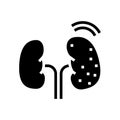 cancer kidney glyph icon vector illustration