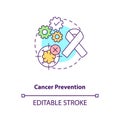 Cancer prevention concept icon