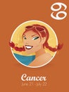 Cancer sign vector Royalty Free Stock Photo