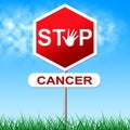 Cancer Stop Shows Cancerous Growth And Control Royalty Free Stock Photo