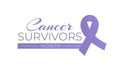 Cancer Survivors Month Isolated Logo Icon Sign