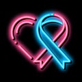 cancer treatment vaccine icon neon glow icon illustration