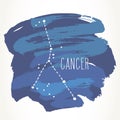 Cancer Zodiac sign hand drawn constellation