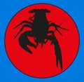 Cancers Of The Emblem . Marine Crustaceans , Crawfish Silhouette, Crayfish Icon, Lobster Sign, Crawfish . Group Of Arthropods . Sy