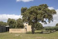 Cancho Roano interpretation center outdoor. Extremadura, Spain