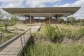 Cancho Roano roof covered archaelogical site. Zalamea, Spain