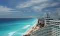 Cancun aerial beach view Royalty Free Stock Photo